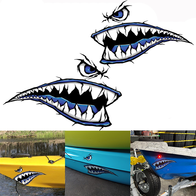 2PCS Haaientanden Mond Boot St - Fishing Boat Oar recensie en prijs