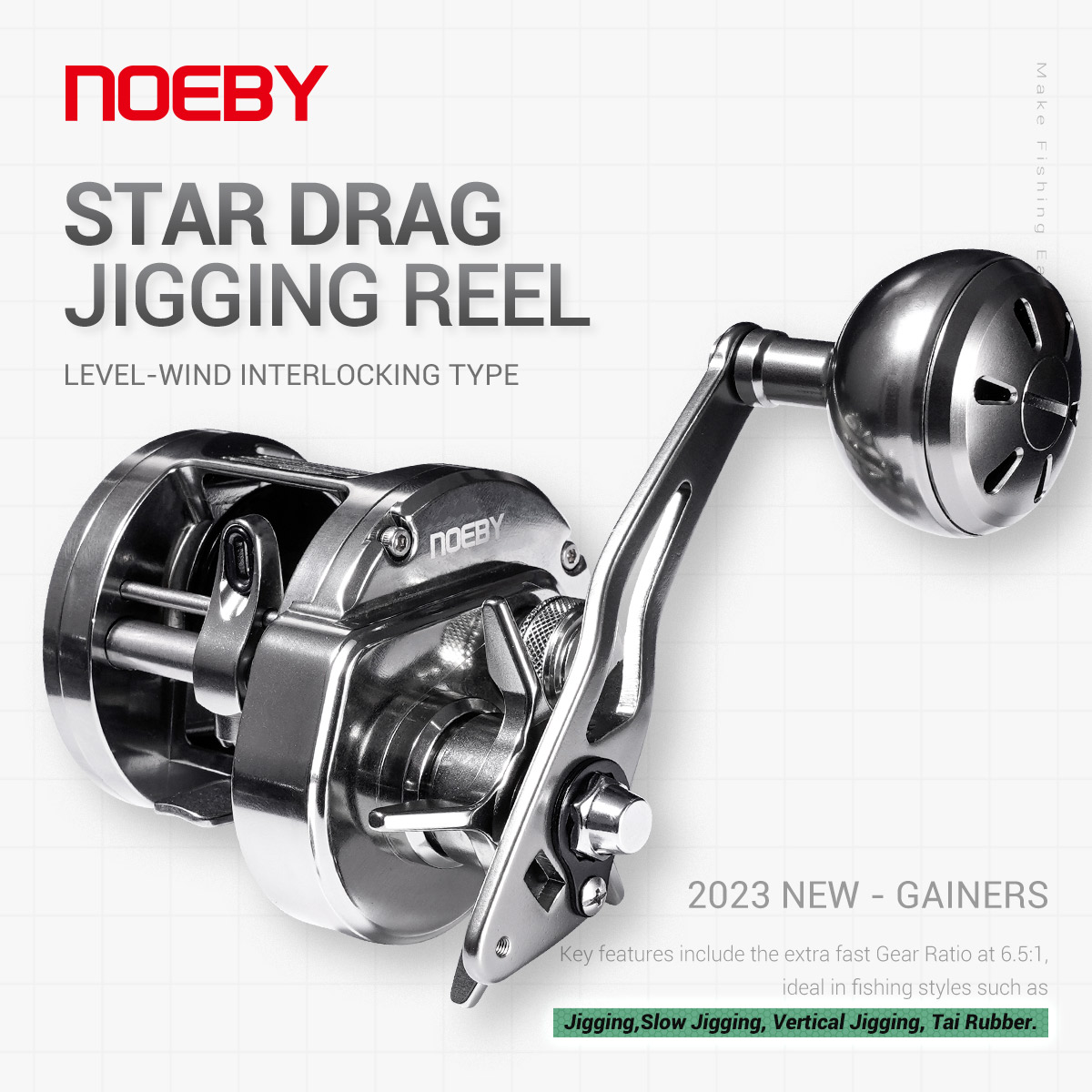 NOEBY Gainers Jigging Reel Met - Daiwa Reel Bg recensie en prijs